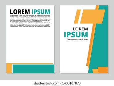 Business flyer modern template a4 flat design for annual report