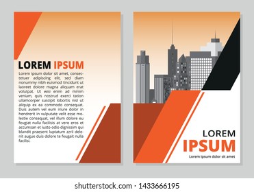 Business flyer modern template a4 flat design for annual report