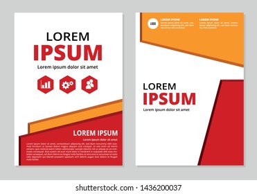 Business flyer modern template a4 flat design for annual report