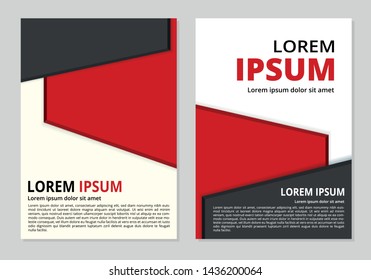 Business flyer modern template a4 flat design for annual report