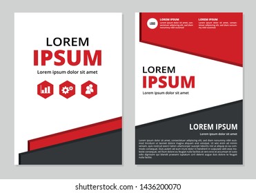 Business flyer modern template a4 flat design for annual report