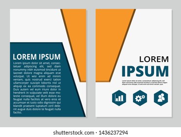 Business flyer modern template a4 flat design for annual report