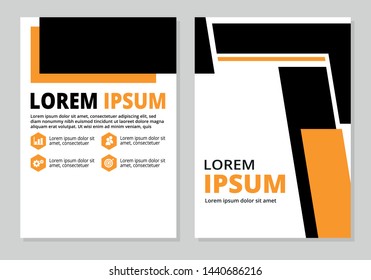 Business flyer modern template a4 flat design for annual report