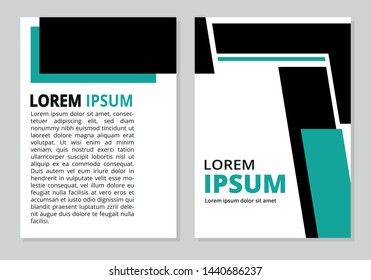 Business flyer modern template a4 flat design for annual report