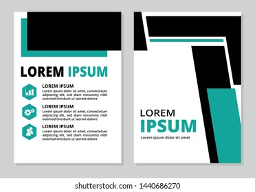 Business flyer modern template a4 flat design for annual report
