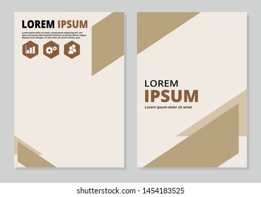 Business flyer modern template a4 flat design for annual report