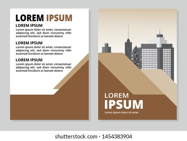Business flyer modern template a4 flat design for annual report