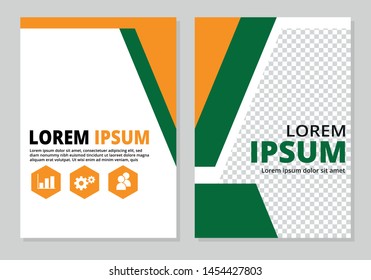 Business flyer modern template a4 flat design for annual report