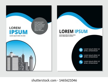 Business flyer modern template a4 flat design for annual report