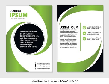 Business flyer modern template a4 flat design for annual report