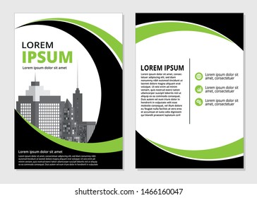 Business flyer modern template a4 flat design for annual report