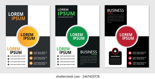 Business flyer modern template a4 flat design for annual report