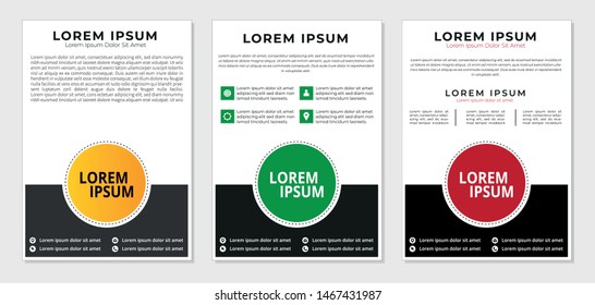 Business flyer modern template a4 flat design for annual report