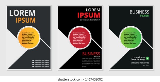 Business flyer modern template a4 flat design for annual report