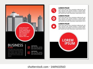 Business flyer modern template a4 flat design for annual report