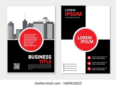 Business flyer modern template a4 flat design for annual report