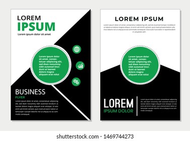 Business flyer modern template a4 flat design for annual report