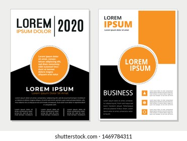 Business flyer modern template a4 flat design for annual report