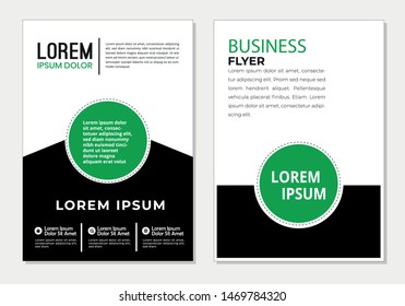 Business flyer modern template a4 flat design for annual report