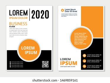 Geometry Yellow Brochure Flyer Design Template Stock Vector (Royalty ...