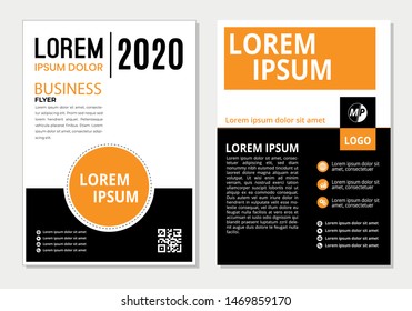 Business flyer modern template a4 flat design for annual report