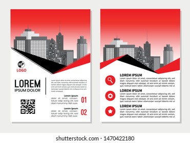 Business flyer modern template a4 flat design for annual report