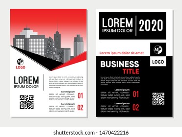 Business flyer modern template a4 flat design for annual report