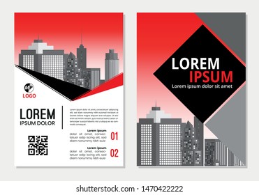 Business flyer modern template a4 flat design for annual report