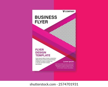 A business flyer with  pink colure