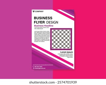 A business flyer with  pink colure