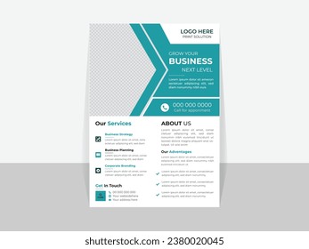 Business Flyer poster pamphlet presentation and social networks, Universal design, vector template in A4 size .	