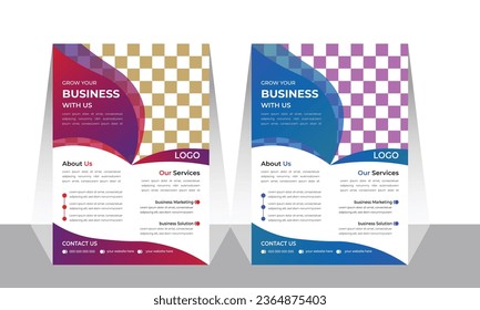 Business flyer, professional business flyer,Template Design,vector template design,marketing, business proposal, promotion, advertise, publication,Creative Corporate  Business Flyer design