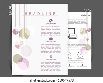 Business flyer , Business single pager with vector design .