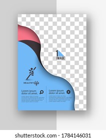 Business flyer with space of image - Brochure magazine cover page & poster template, vector illustration.