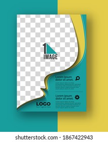 Business flyer with space of image and logo- Brochure magazine cover page and poster template, vector illustration.