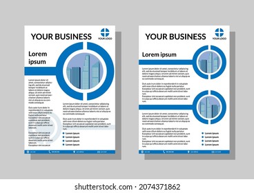 business flyer template in a4 size. brochures for business. Simple brochure