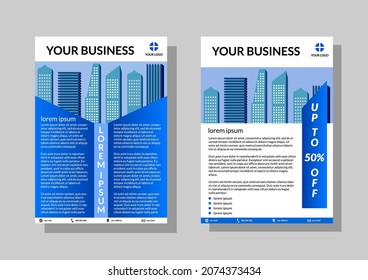 plantilla de viajero de negocios en tamaño a4. folletos para empresas. Folleto sencillo y elegante