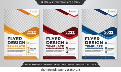 business flyer template with abstract background style use for company ads