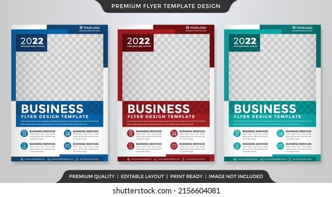 business flyer template with abstract background style use for company ads