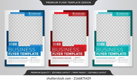 business flyer template with abstract background and modern style use for company ads poster