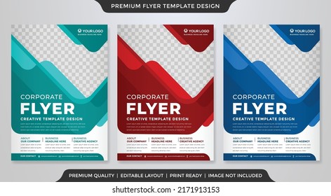business flyer template with abstract background style use for company ads
