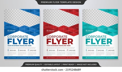 business flyer template with abstract background style use for business cover and company ads