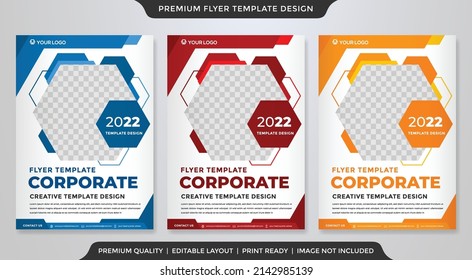 business flyer template with abstract and modern style use for corporate promotion ads