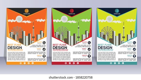 Business Flyer Template abstract vector template. Brochure design, cover modern layout, annual report, poster, flyer in A4.