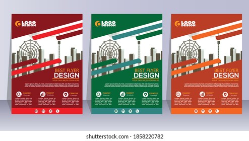 Business Flyer Template abstract vector template. Brochure design, cover modern layout, annual report, poster, flyer in A4.