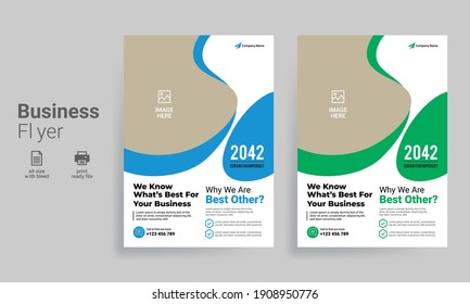 Business Flyer Template, Brochure Cover, Poster design with Case Study Booklet