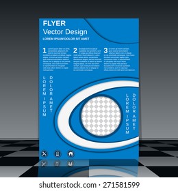 Business flyer template. Brochure, magazine cover, poster, booklet vector design.