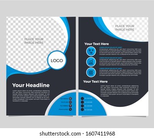 Business flyer template and brochure two sides 