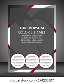 Business flyer template or corporate banner, brochure/design for print, publishing or presentation with place for your content