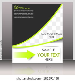 Business flyer template or corporate banner/design for print, presentation or publishing